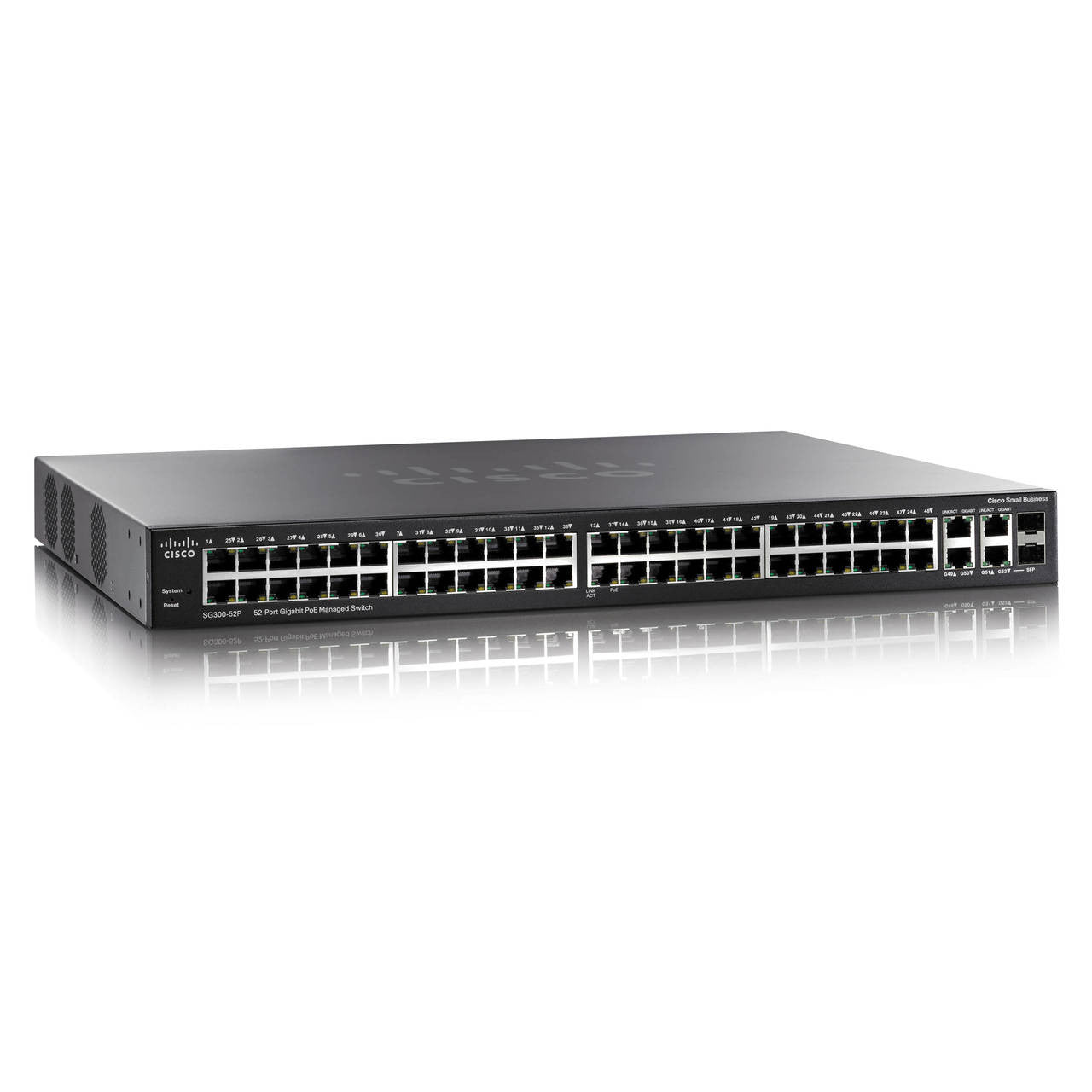 Cisco SG300-52P-K9 Small Business 300 48x 1GB PoE+ RJ-45 2x 1GB Combo Switch